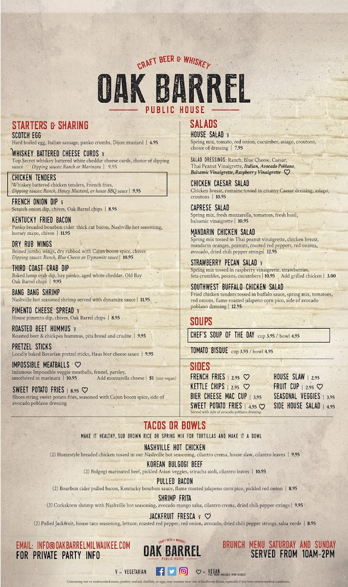Menu Oak Barrel Public House-2