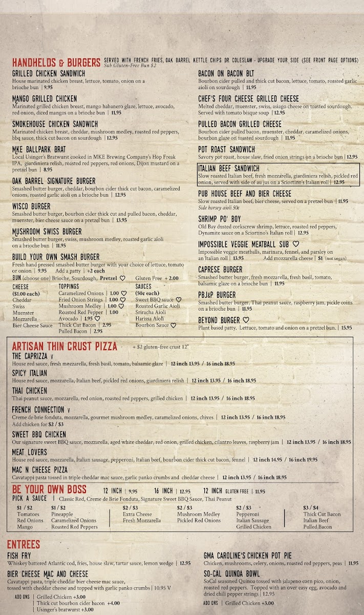 Menu Oak Barrel Public House-3