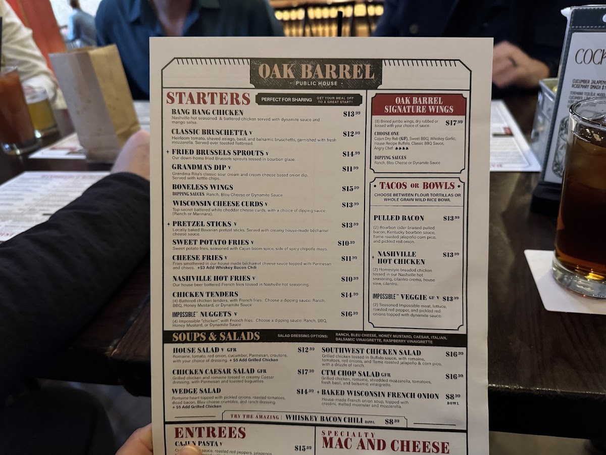 Menu Oak Barrel Public House-6